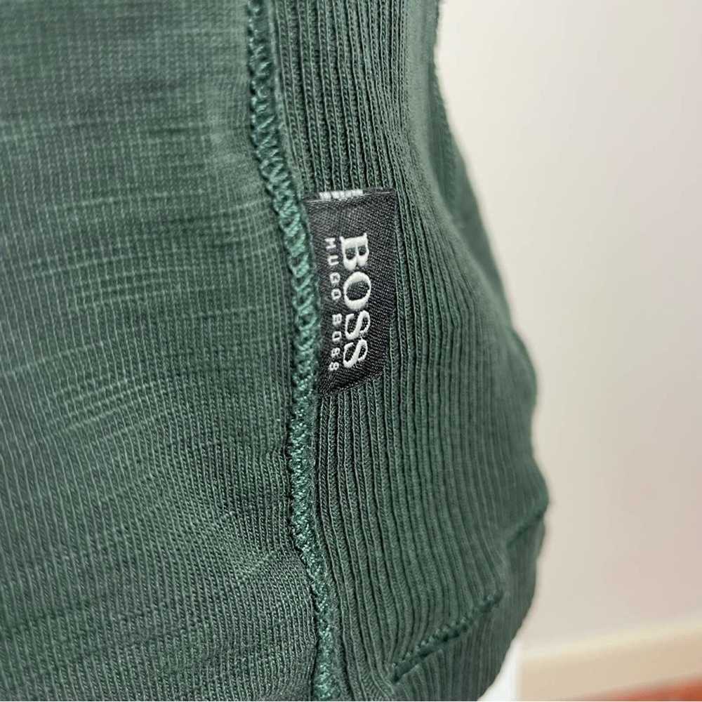 Hugo Boss Ribbed V-Neck Top - Picture 8 of 8